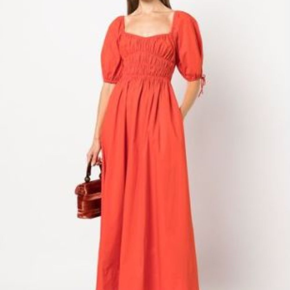 NWT STAUD Maxi Faye Dress - Red - Picture 2 of 4